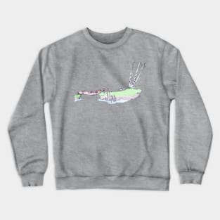 Fritter's Spring: Misty Morning Mound Island Lispe Crewneck Sweatshirt